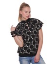 Athena Black Printed Tunic Top