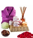 Rose n Wine gentle facial spa hamper with Spa Essentials Set