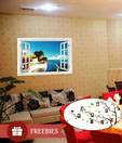 Vedi Toys Mediterranean Window Scenery Wall Decal - Buy 1 Get 1 Free