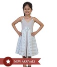 Kilkari Turquoise Box Pleat Frock For Kids
