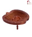 Home Sparkle Unique Apple Shape Wooden Spring Tray