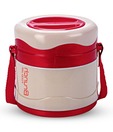 Priya Red & Cream Insulated Brunch Tiffin Box With 2 Containers