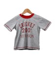 Cricket Printed Red T-Shirt For Boys