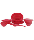 Incrizma Red 32 Pcs Round Dinner Set