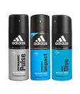 Adidas Dynamic Pulse, Fresh Impact & Ice Dive Deodorant for Men-150ml Each
