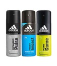Adidas Dynamic Pulse, Fresh Impact & pure game Deodorant for Men-150ml Each