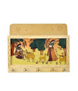 Srmah 2-In-1 Wooden Letter & Key Holder