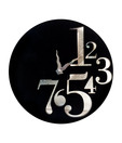 Earth 3D Number Wall Clock - Black