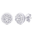 Peora Sterling Silver Pretty Prong Set CZ Studs