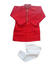 DotnDitto Red & White Ethnic Kurta Pajama Set