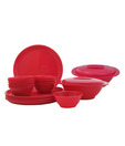 Incrizma Red 22 Pcs Round Dinner Set