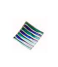 Golmaalshop Blue & Green Stripes Serving Plate