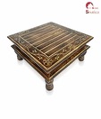 Home Sparkle Pretty Chowki With Flower Work - Small