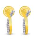 11 Diamonds Stylish Diamond Studded Silver Earrings