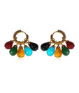 Sri Venkateshwara Multicoloured Faceted Stones Earrings