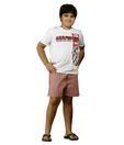 SDL by SweetDreams White & Red Boys Night Suit For Kids