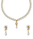 Oleva Ethnic Designed Pearl Necklace Set