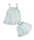 ShopperTree Multicolor Striped Girls Nightsuit
