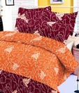 Sleepwell Leaf Pattern Double Bed Sheet