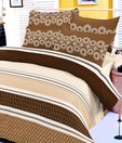 Sleepwell Tan Brown Double Bed Sheet