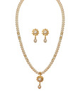 Raaga Jewels Pearl Floral Motif Drop Necklace Set