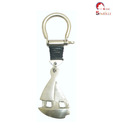 Home Sparkle 4.4 Inches Nickel Maritime Ship Keychain