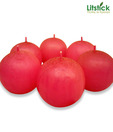Litstick Set of 6 Glittering Ball Candles