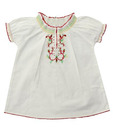 ShopperTree White Embroidered Top For Kids
