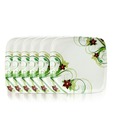 Sarvamangalam White Full Plate Set - 6 Pcs