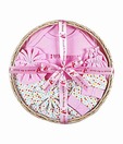 Advance Baby Pink Round Basket Gift Set- 7 Pcs. (0 - 1 Year)