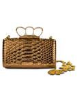 Cappucino Bronze Snake Finish Clutch