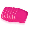 Sarvamangalam Pink Full Plate Set - 6 Pcs