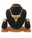 Utsavi Pretty Paisely Traditional Kundan Necklace Set