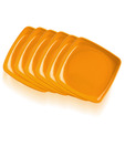 Sarvamangalam Orange Full Plate Set - 6 Pcs