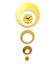 Panache Golden Circles Wall Clock