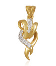 Sincere Swarovski Zircon & Gold Pleasing Pendant