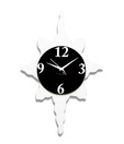 Panache White & Black Star Wall Clock