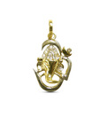 Sheetal Diamond Lord Ganesha & Om Diamond Studded Pendant