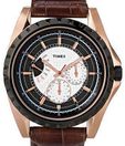Timex Black & White Round Dial Watch