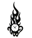 Panache Black Flame Design Wall Clock