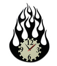 Panache Classy Black Flame Design Wall Clock