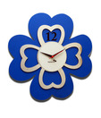 Panache Blue Flower Wall Clock