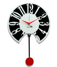 Panache Black & White Pendulum Wall Clock