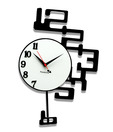 Panache Stylized Digits Wall Clock With Pendulum