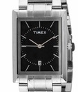 Timex Black Rectangular Dial Watch
