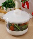 Trust Durable Plastic Rice Cooker Cum Vegetable Steamer