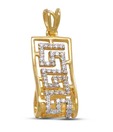 Sincere Dazzle Maze Gold Pendant
