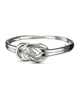 Sanskruti Diamond Studded Platinum Finish Ring