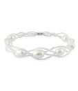 Jpearls White Pearl Adorned Strings Bracelet