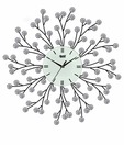 Ajanta Floral Black & White Wall Clock